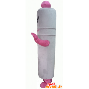 Giant pen Mascot, wit en roze - MASFR24327 - mascottes Pencil