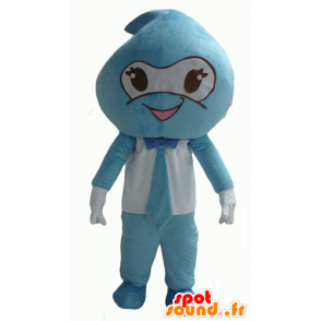 Mascot blauw en wit man, reuze waterdruppel - MASFR24330 - Niet-ingedeelde Mascottes