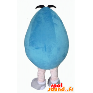 Mascot blauwe M & M's, reus, mollig en grappige - MASFR24331 - Celebrities Mascottes