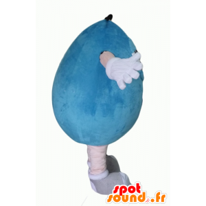 Mascot blauen M & M, riesig, plump und lustige - MASFR24331 - Maskottchen berühmte Persönlichkeiten