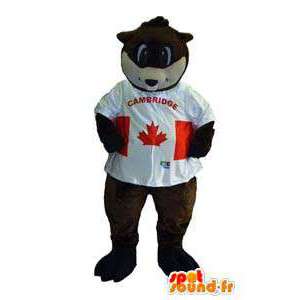 Brown beaver mascot. Costume brown beaver - MASFR006665 - Beaver mascots