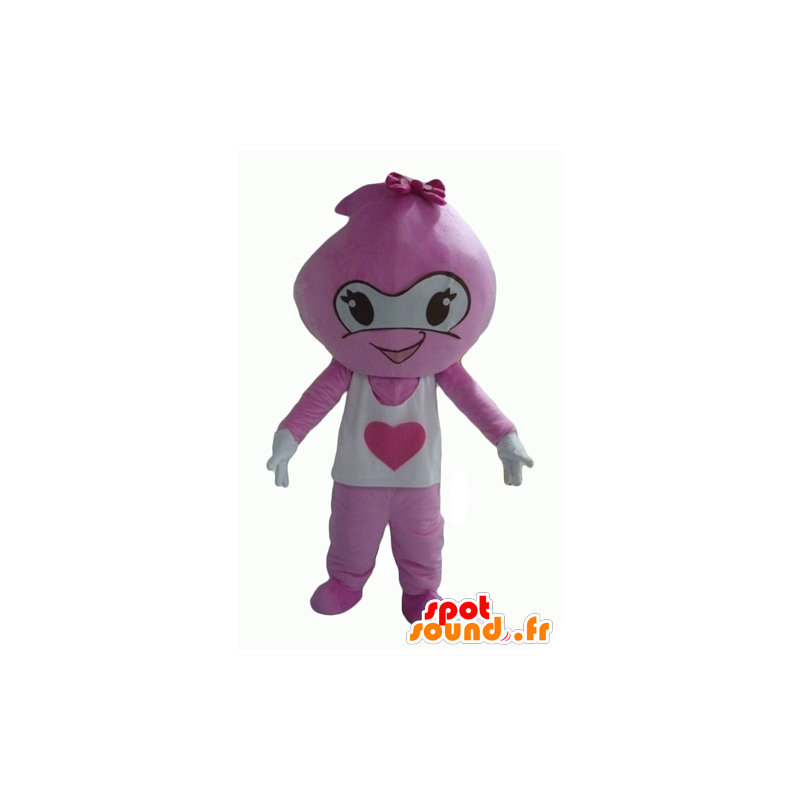 非機密扱いのマスコット の ピンクと白の雪だるまのマスコット かわいい笑顔 色変更 変化なし 切る L 180 190センチ 撮影に最適 番号 服とは 写真にある場合 番号 付属品 番号