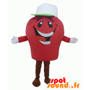 L'uomo mascotte gigante rossa e sorridente - MASFR24337 - Mascotte non classificati