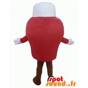 Mascot mann rød kjempe og smilende - MASFR24337 - Ikke-klassifiserte Mascots