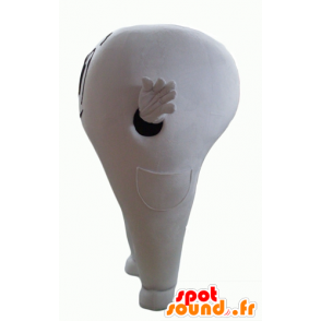 Mascot dente gigante branco, bonito e sorrindo - MASFR24338 - Mascotes não classificados