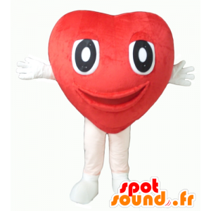 Cuore rosso della mascotte, gigante carino - MASFR24342 - Valentine mascotte