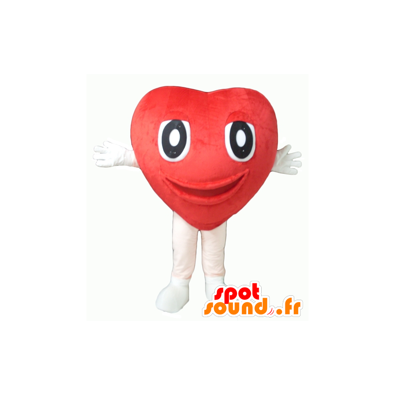 Coração vermelho mascote, gigante e bonito - MASFR24342 - mascote dos namorados