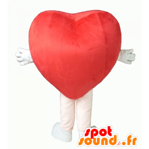Röd hjärta maskot, jätte och söt - Spotsound maskot