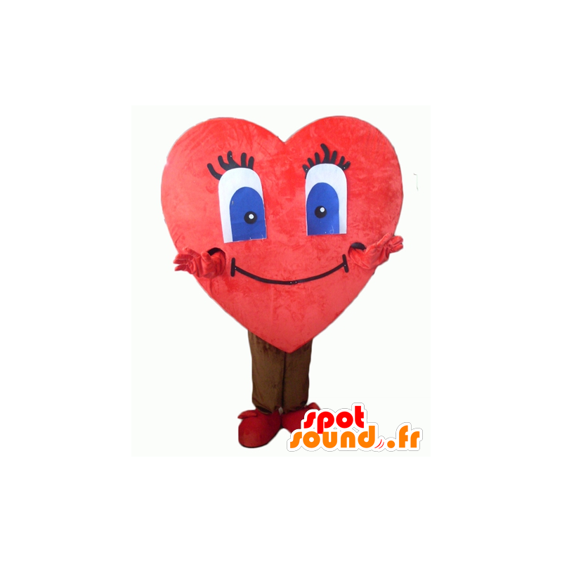 Cuore rosso della mascotte, gigante carino - MASFR24343 - Valentine mascotte