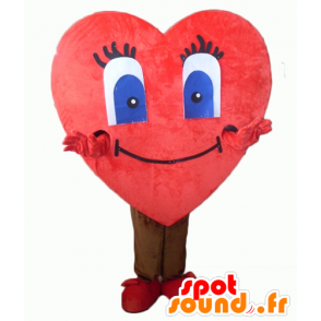 Mascot red heart, giant cute - MASFR24343 - Valentine mascot