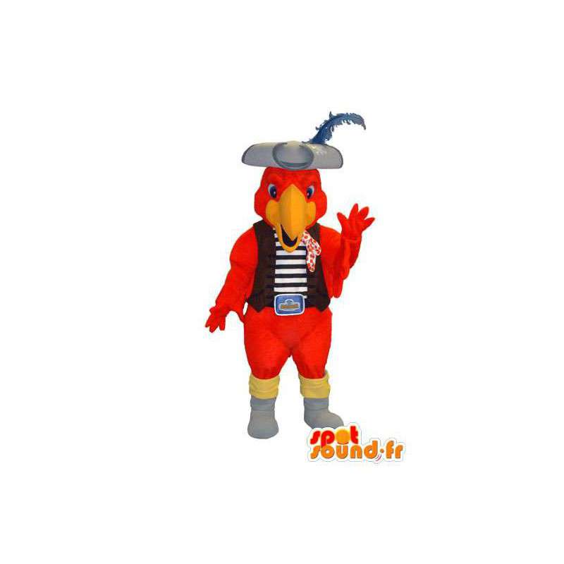 Gigante rossa uccello mascotte. Costume uccello - MASFR006668 - Mascotte degli uccelli