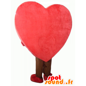 Cuore rosso della mascotte, gigante carino - MASFR24343 - Valentine mascotte