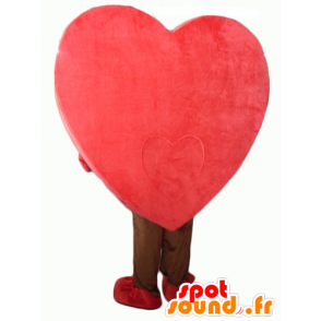 Rød hjerte maskot, kæmpe og sød - Spotsound maskot kostume