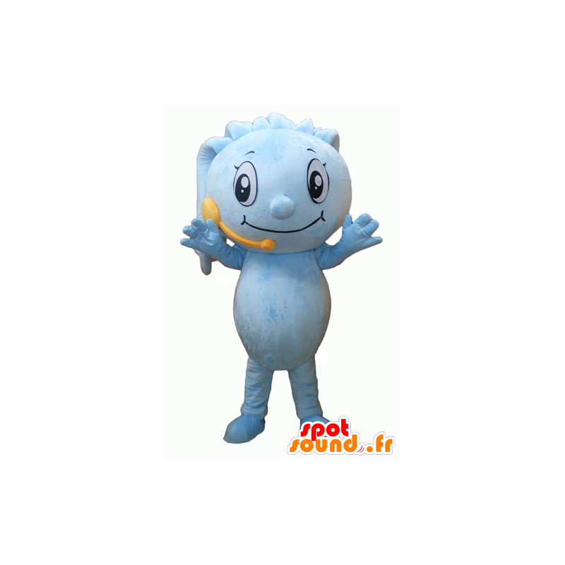 Mascot blue man met dreadlocks en een microfoon - MASFR24346 - Niet-ingedeelde Mascottes