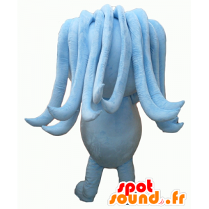 Mascotte uomo blu con dreadlocks e un microfono - MASFR24346 - Mascotte non classificati