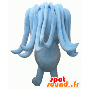 Mascot blå mann med dreadlocks og en mikrofon - MASFR24346 - Ikke-klassifiserte Mascots