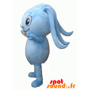 Mascotte uomo blu con dreadlocks e un microfono - MASFR24346 - Mascotte non classificati