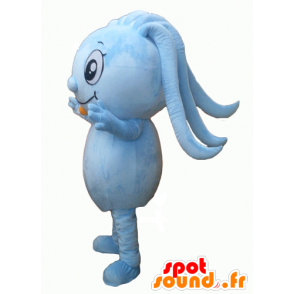 Mascotte de bonhomme bleu, avec des dreadlocks et un micro - MASFR24346 - Mascottes non-classées