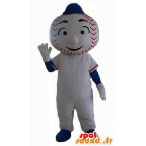 Lumiukko maskotti baseball-muotoinen pää - MASFR24349 - Mascottes non-classées