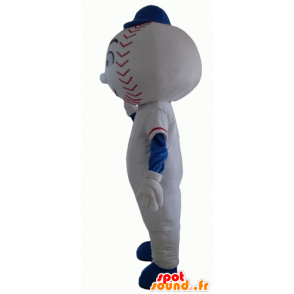 Snowman maskot med ett huvud i form av en baseball - Spotsound