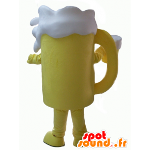 Copo de cerveja mascote gigante amarelo e branco - MASFR24350 - objetos mascotes