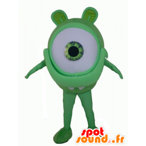 Stor grøn øjet maskot, kæmpe, fremmed - Spotsound maskot kostume