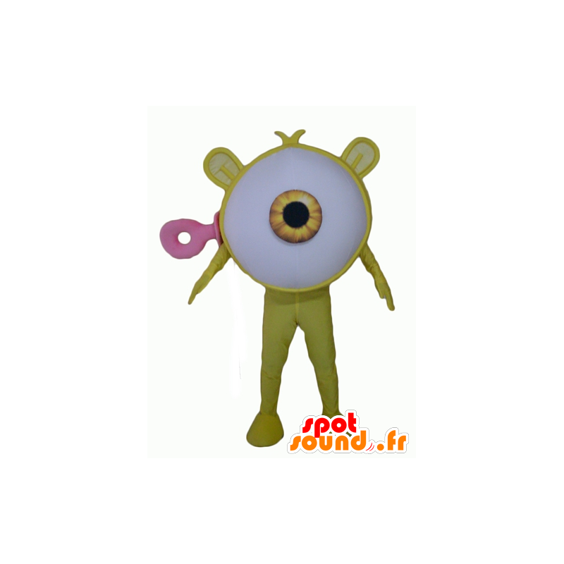 Mascotte grande giallo occhio, gigante, extraterrestre - MASFR24352 - Mascotte non classificati