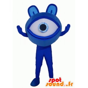 Stor blå øjemaskot, kæmpe, fremmed - Spotsound maskot kostume