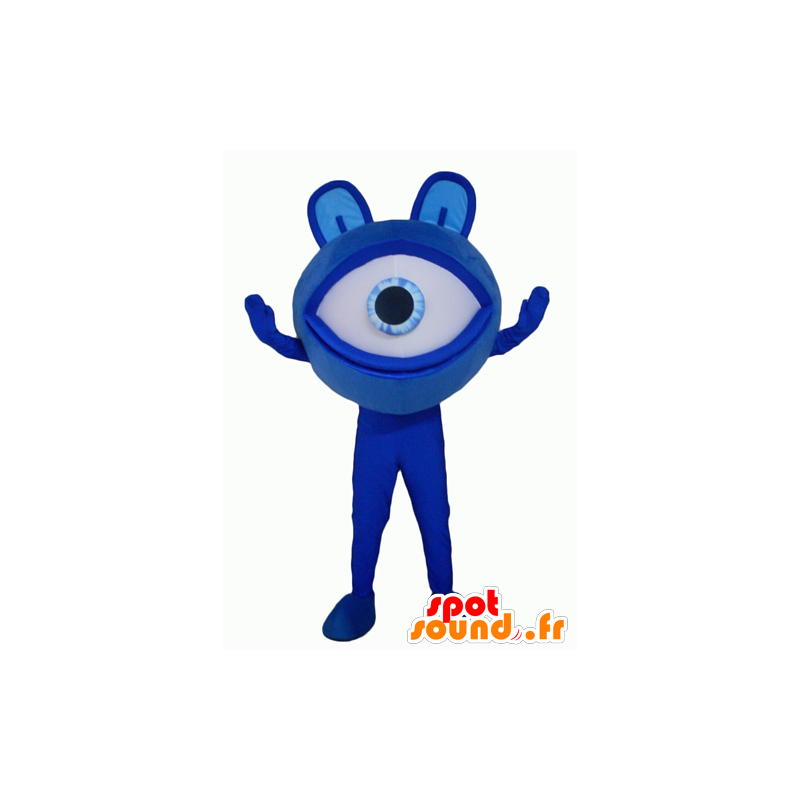 Mascotte de gros œil bleu, géant, d'extra-terrestre - MASFR24353 - Mascottes non-classées
