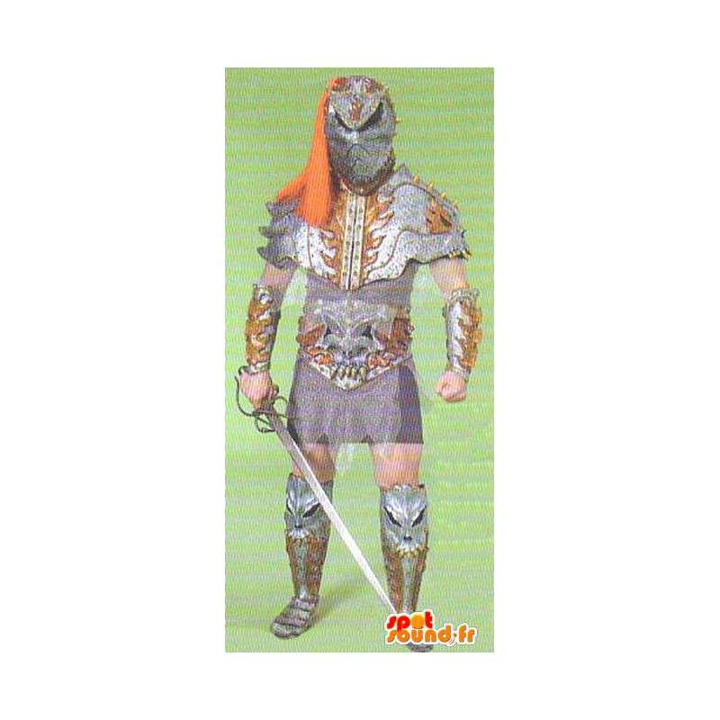 Ridder mascotte middeleeuws. klederdracht - MASFR006671 - mascottes Knights