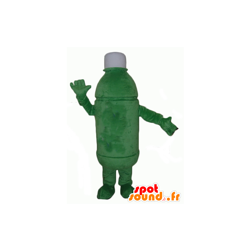 Groene fles mascotte, reuze - MASFR24357 - mascottes Flessen