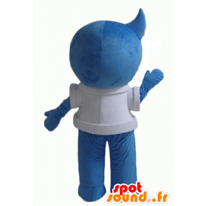 Blu mascotte uomo sorridente, a goccia - MASFR24360 - Mascotte non classificati