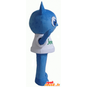 Blu mascotte uomo sorridente, a goccia - MASFR24360 - Mascotte non classificati