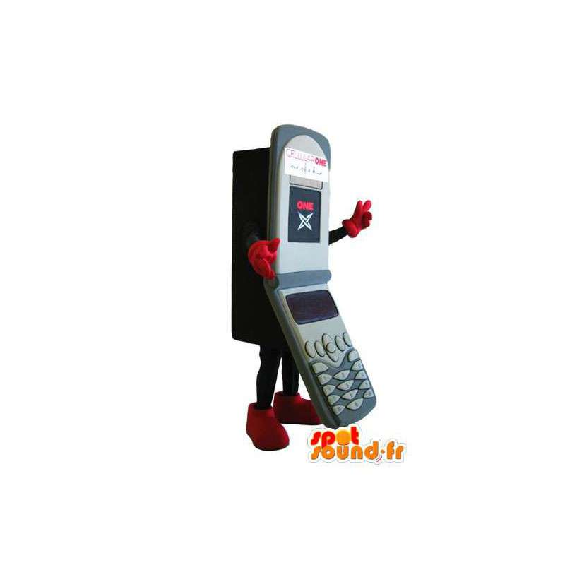 Mascot dobbelstenen grijs clamshell telefoon - MASFR006674 - mascottes telefoons