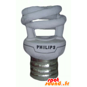 Mascotte d'ampoule géante, blanche et grise, Philips - MASFR24367 - Mascottes Ampoule