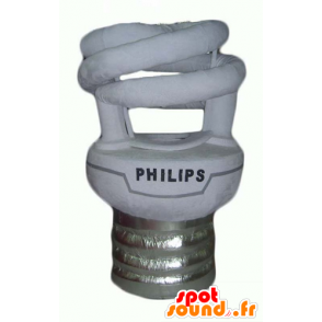 Mascot reus gloeilamp, wit en grijs, Philips - MASFR24367 - mascottes Bulb