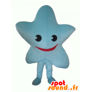Mascot Blue Star, Giant e sorrindo - MASFR24368 - Mascotes não classificados