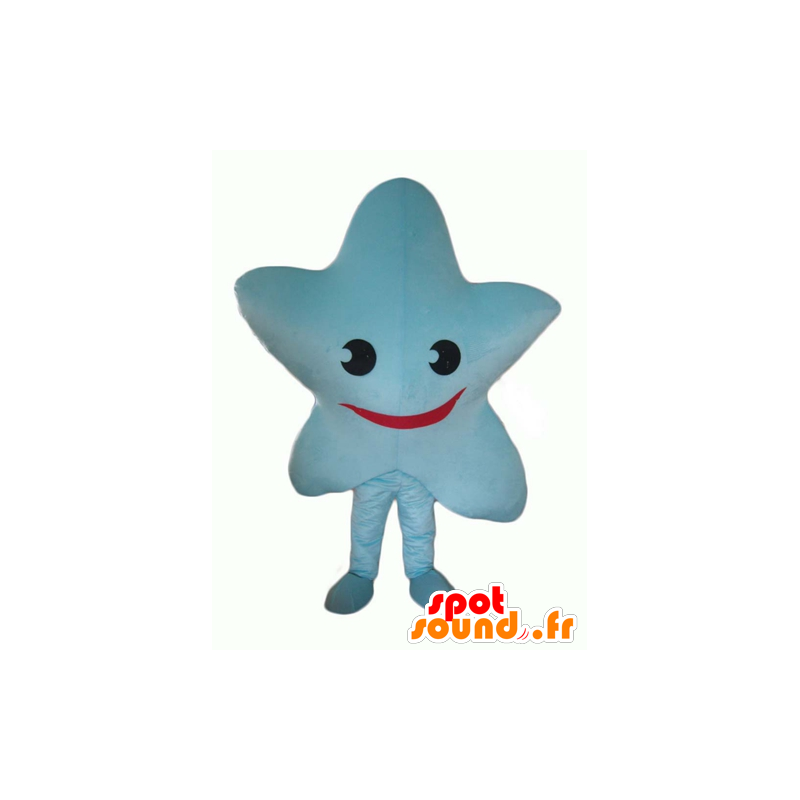 Mascot Blue Star, Giant og smilende - MASFR24368 - Ikke-klassifiserte Mascots