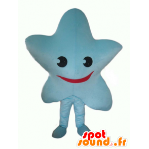 Mascotte d'étoile bleue, géante et souriante - MASFR24368 - Mascottes non-classées