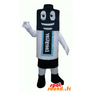 Mascote da bateria gigante, preto, branco e azul - MASFR24369 - objetos mascotes