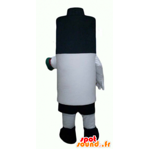 Kæmpe stak maskot, sort, hvid og blå - Spotsound maskot kostume
