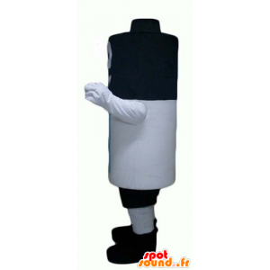 Mascot giant battery, black, white and blue - MASFR24369 - Mascots of objects