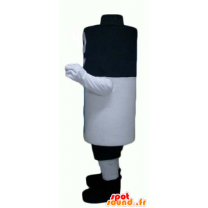 Mascote da bateria gigante, preto, branco e azul - MASFR24369 - objetos mascotes