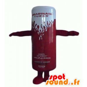 Mascot energy drink cans of red and white - MASFR24377 - Food mascot