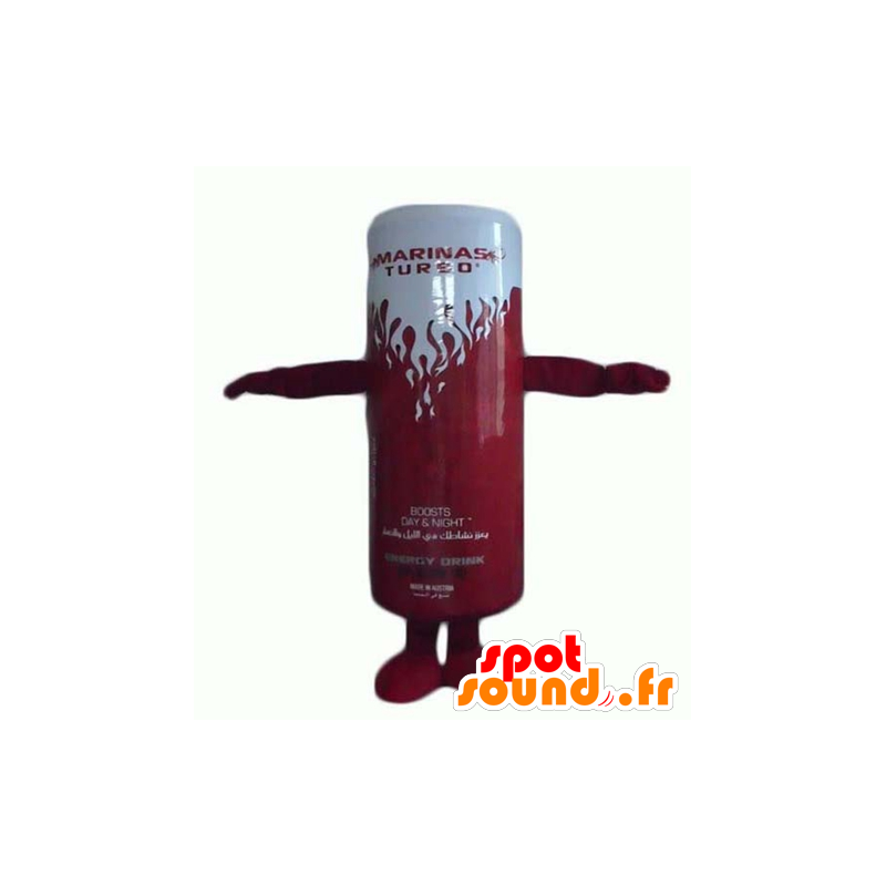 Mascotte de boisson énergisante, de cannette rouge et blanche - MASFR24377 - Mascotte alimentaires