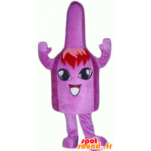 Mascot kartonki, violetti Bell erittäin hymyilevä - MASFR24378 - Mascottes d'objets
