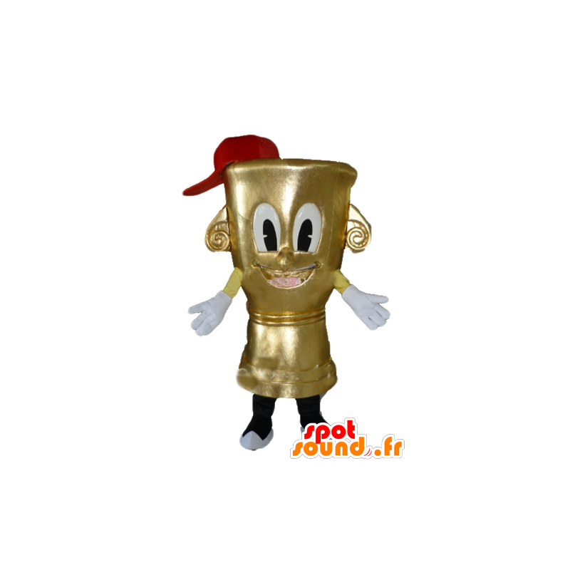 Kandelaar Mascot, heel schattig en glimlachend - MASFR24379 - mascottes objecten