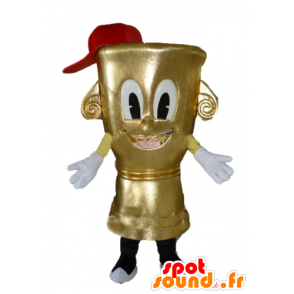 Kandelaar Mascot, heel schattig en glimlachend - MASFR24379 - mascottes objecten