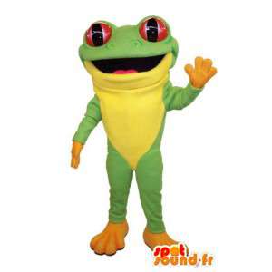Costume de grenouille verte et jaune. Costume de grenouille - MASFR006678 - Mascottes Grenouille
