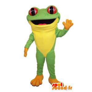 Groen en geel kikker kostuum. Frog Suit - MASFR006678 - Kikker Mascot